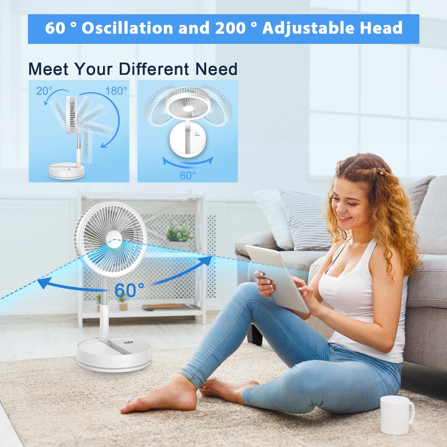From Desk to Floor — The Foldable Standing Fan That Goes Wherever You Go