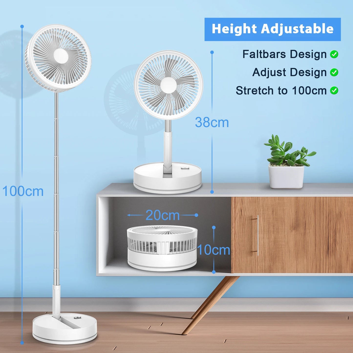 From Desk to Floor — The Foldable Standing Fan That Goes Wherever You Go