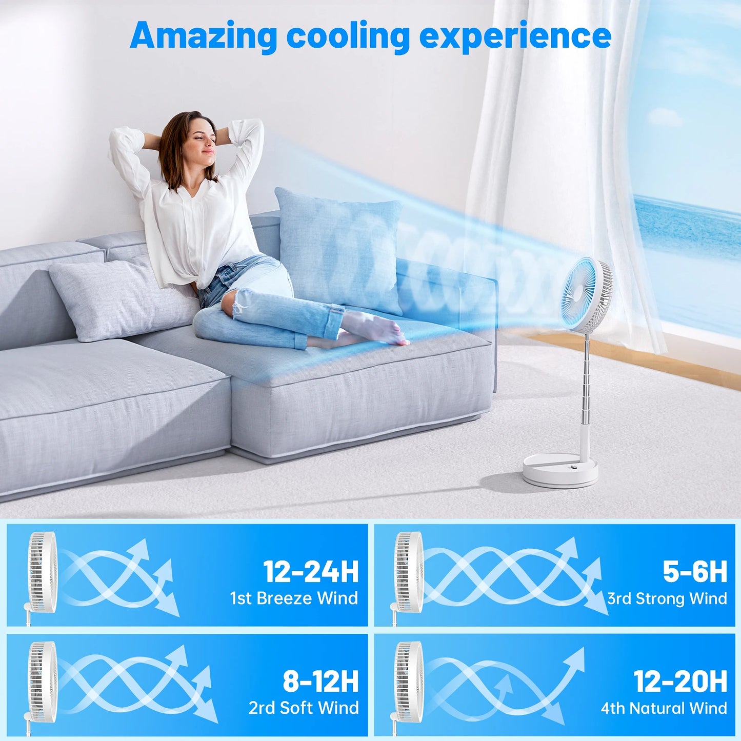 From Desk to Floor — The Foldable Standing Fan That Goes Wherever You Go