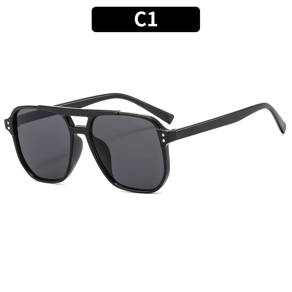 Vintage Square Sunglasses – Bold UV400 Protection