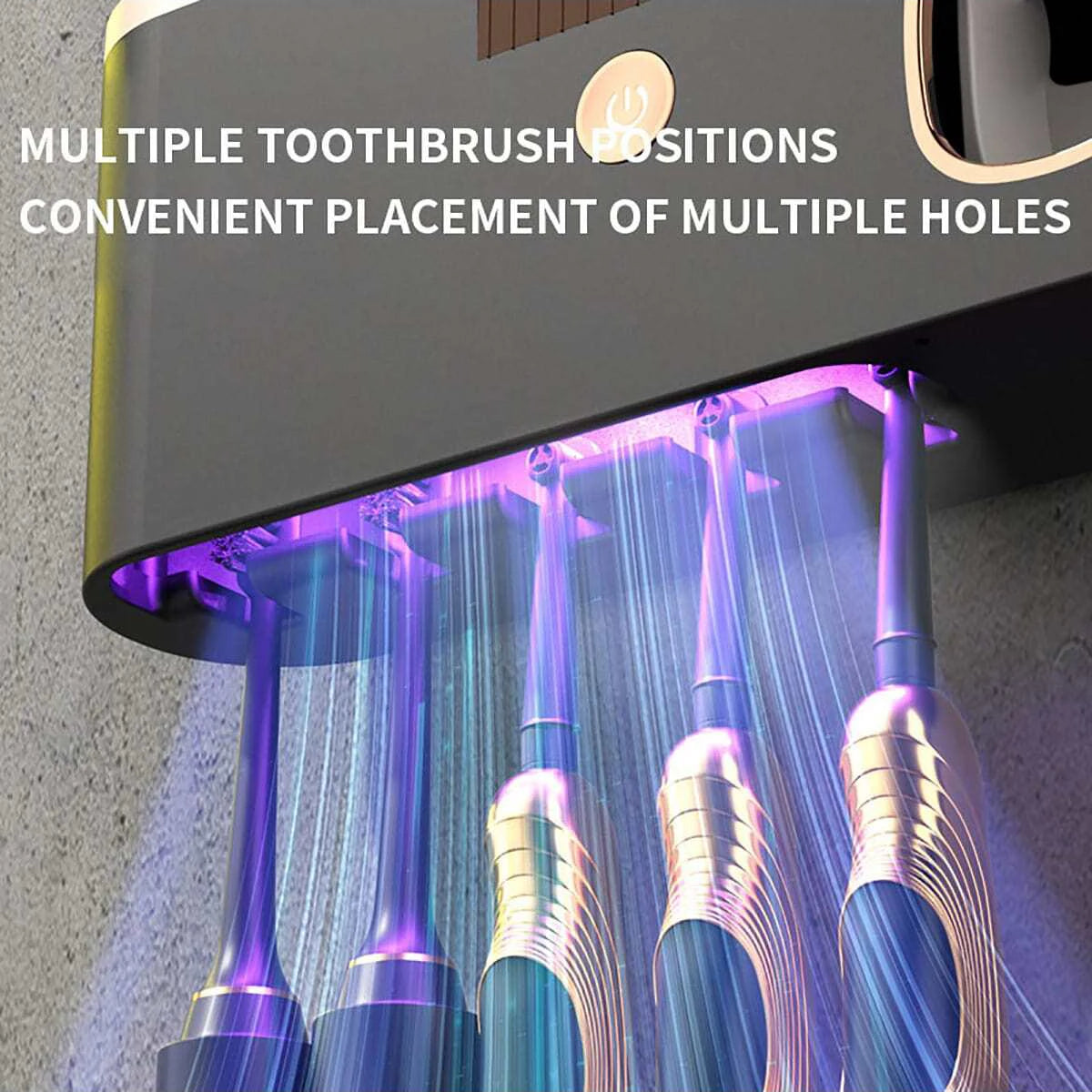 UV Sterilizing Intelligent Toothbrush Holder - Dual Functionality