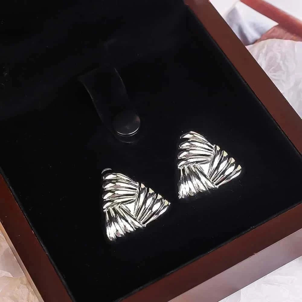 Geometric Triangle Earrings - Bold & Modern