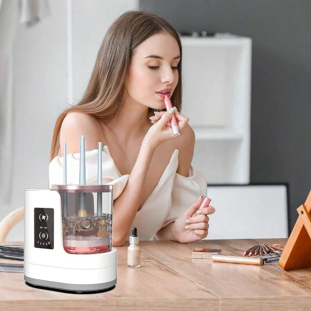 Electric Makeup Brush Cleaner – Rechargeable & Automatic Cleaning Tool (New Version)