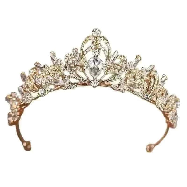 Gold-Color Women's Classic Wedding Crown
