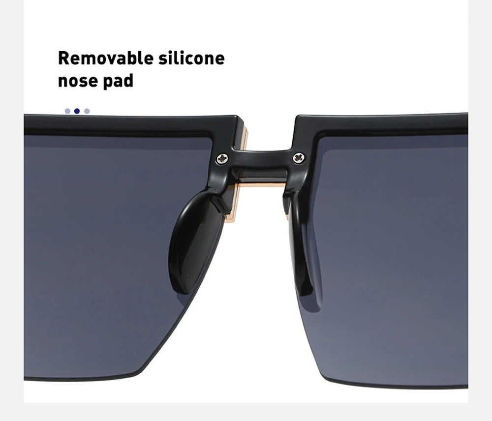 Rimless Square Sunglasses – Sleek Frameless Design