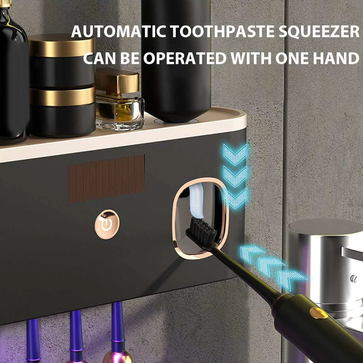 UV Sterilizing Intelligent Toothbrush Holder - Dual Functionality