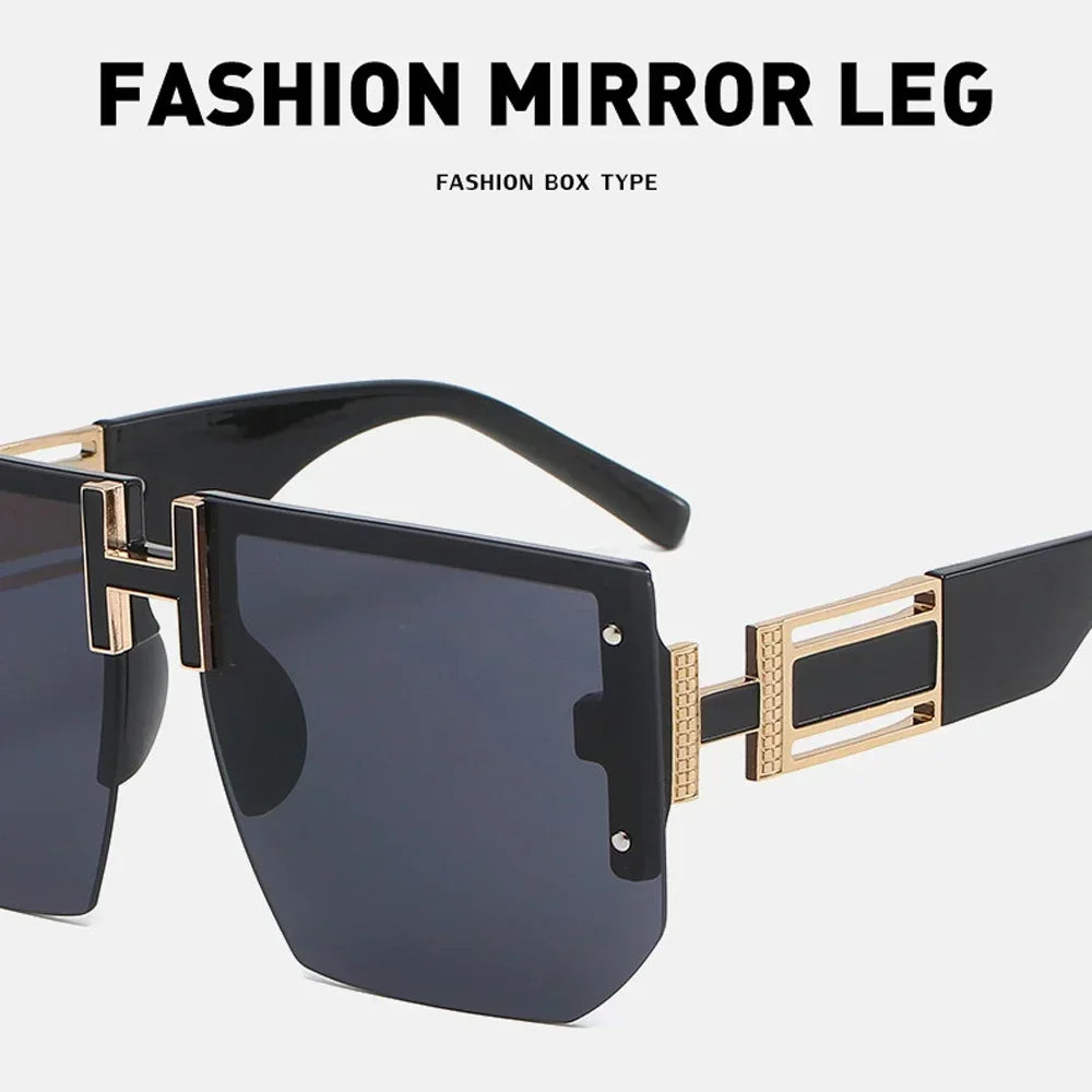 Rimless Square Sunglasses – Sleek Frameless Design
