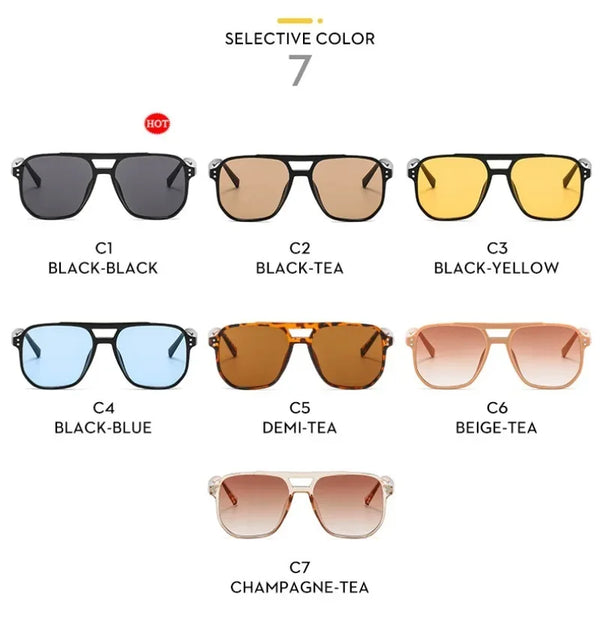 Vintage Square Sunglasses – Bold UV400 Protection