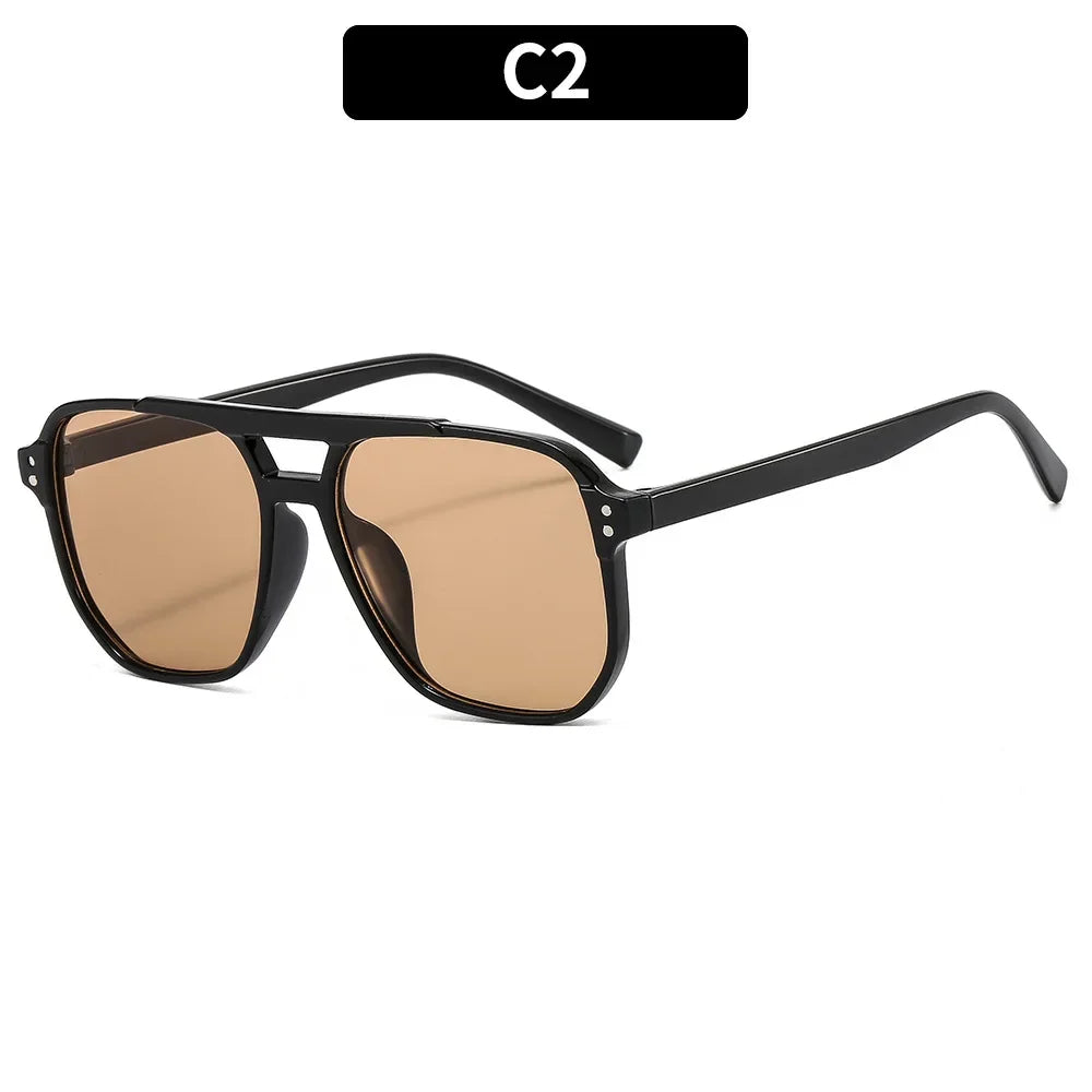 Vintage Square Sunglasses – Bold UV400 Protection