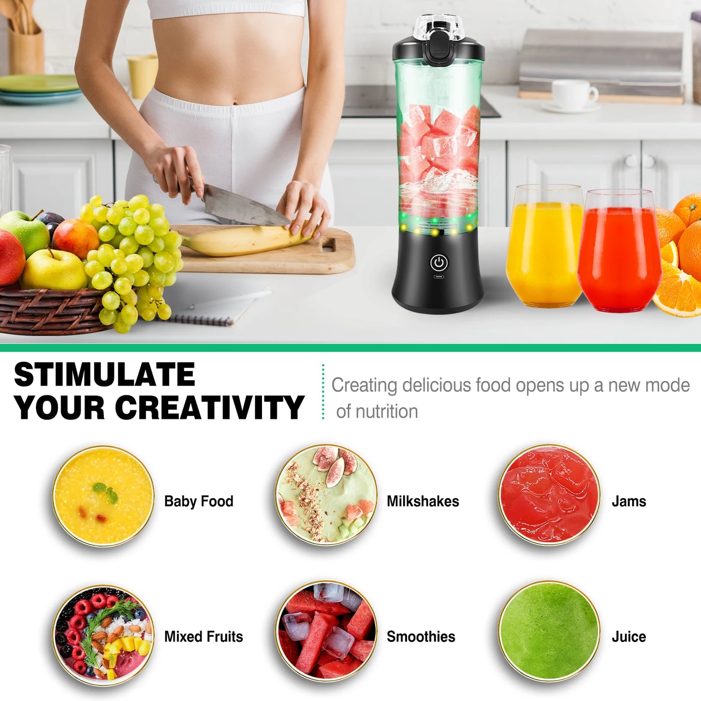 Travel Blender That Crushes Ice & Smoothies On-the-Go.