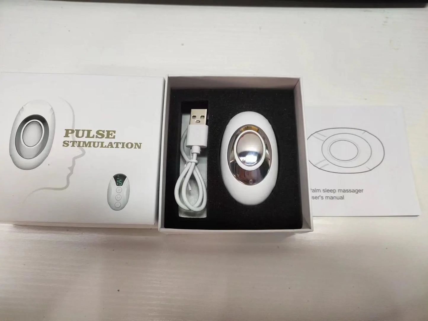 Handheld Sleep Aid Relaxation Device with Pulse Stimulation