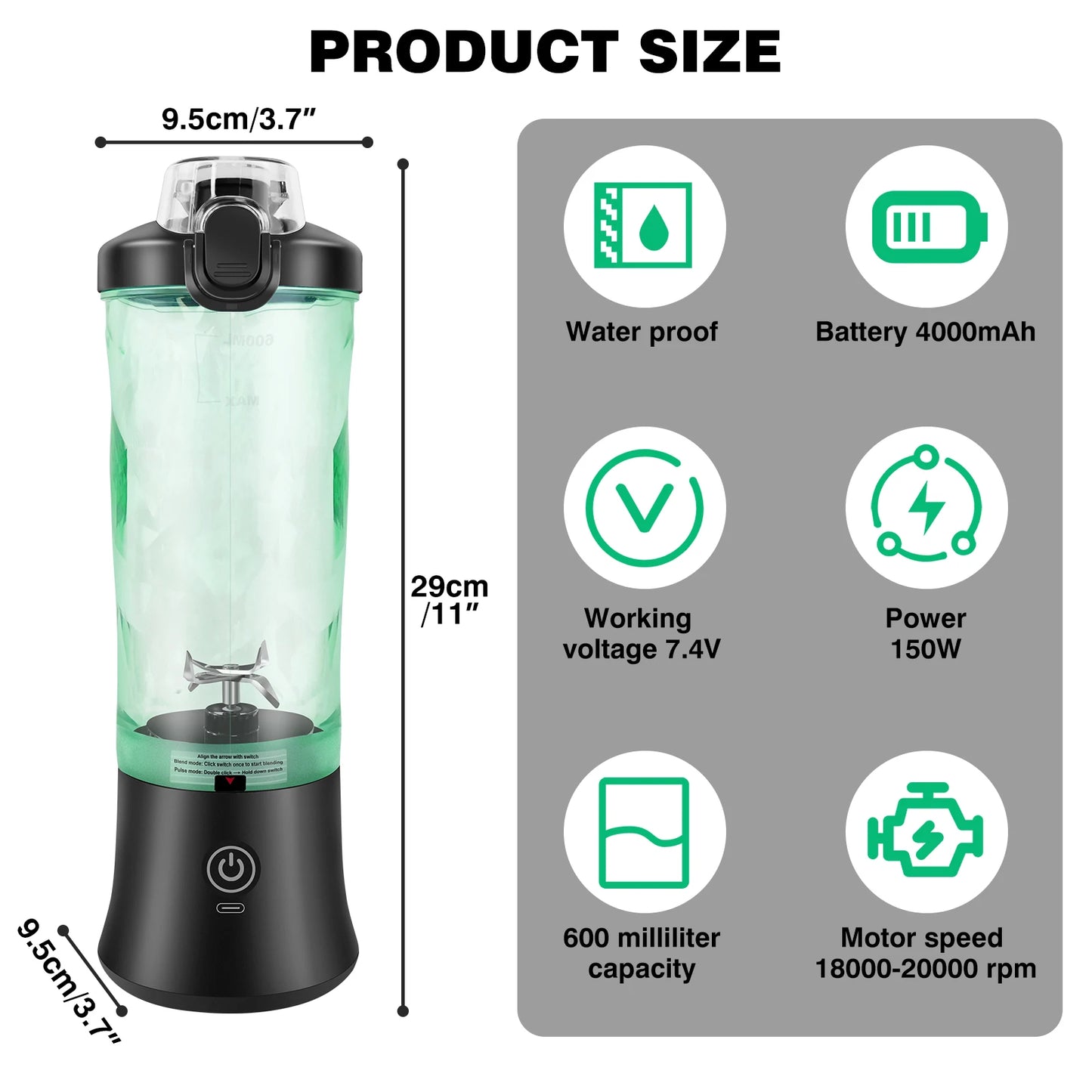Travel Blender That Crushes Ice & Smoothies On-the-Go.