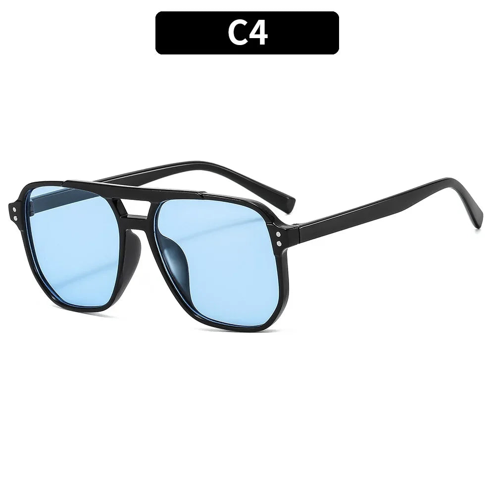 Vintage Square Sunglasses – Bold UV400 Protection
