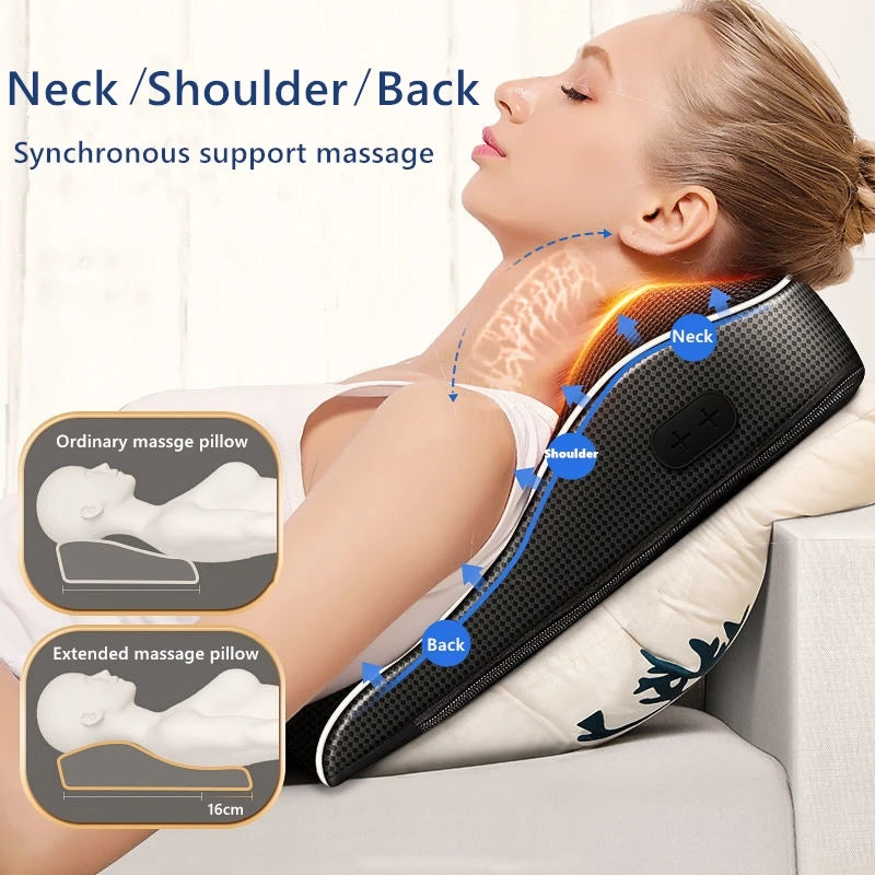Neck, Shoulder, and Back Massager with Heat and Vibration Therapy