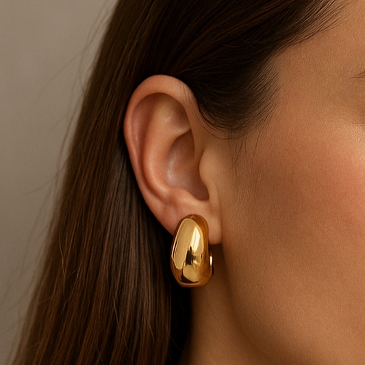 New French Light Luxury Droplet Shaped Ear Clip