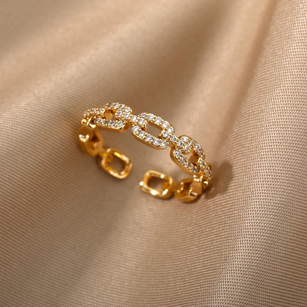 Classic Twist Chain Open Ring