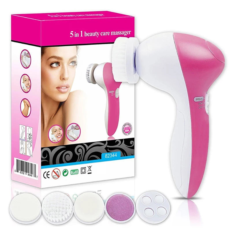 Electric 5 In 1 Facial Cleaning Brush