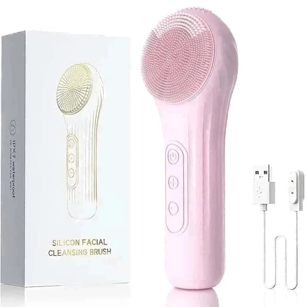 Sonic Waterproof Facial Cleansing Brush – Deep Clean & Exfoliating Skin Care Tool