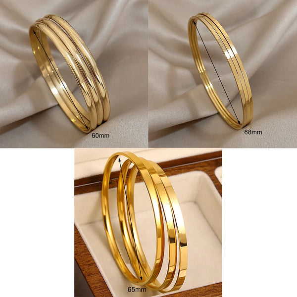 3PCS 18K Gold Plated Stainless Steel Set – Minimalist & Waterproof Jewelry