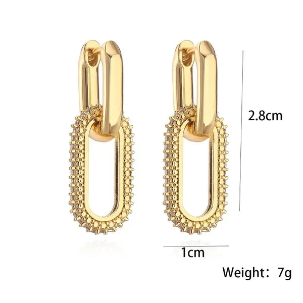 Chic Double Loop Statement Earrings – Perfect for Every Occasion