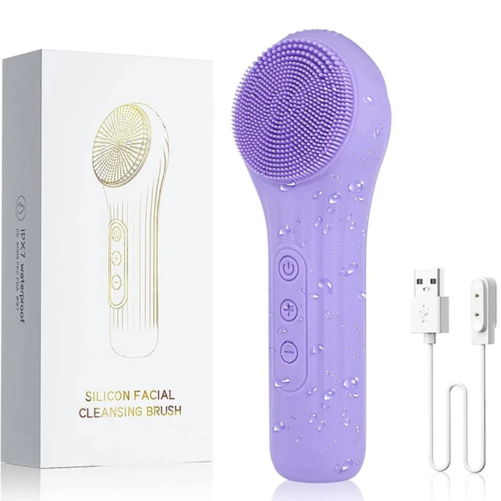 Sonic Waterproof Facial Cleansing Brush – Deep Clean & Exfoliating Skin Care Tool