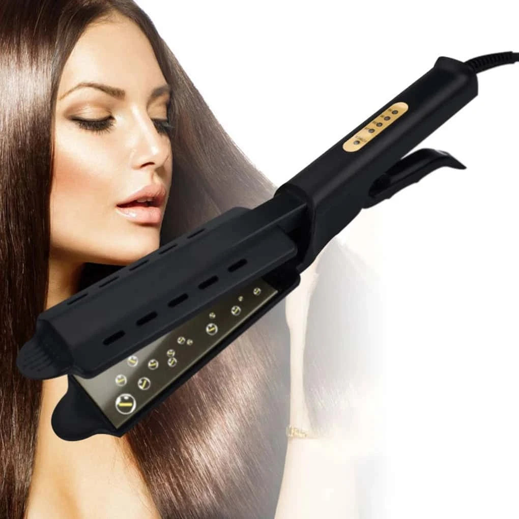 Professional Hair Straightener – 4-Temperature Ceramic Ionic Flat Iron