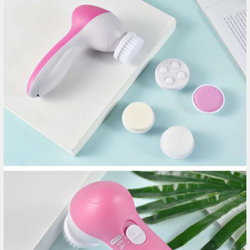 Electric 5 In 1 Facial Cleaning Brush