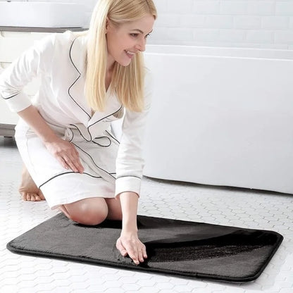 Ultra-Absorbent Non-Slip Bath Mat – Soft Coral Velvet Floor Mat