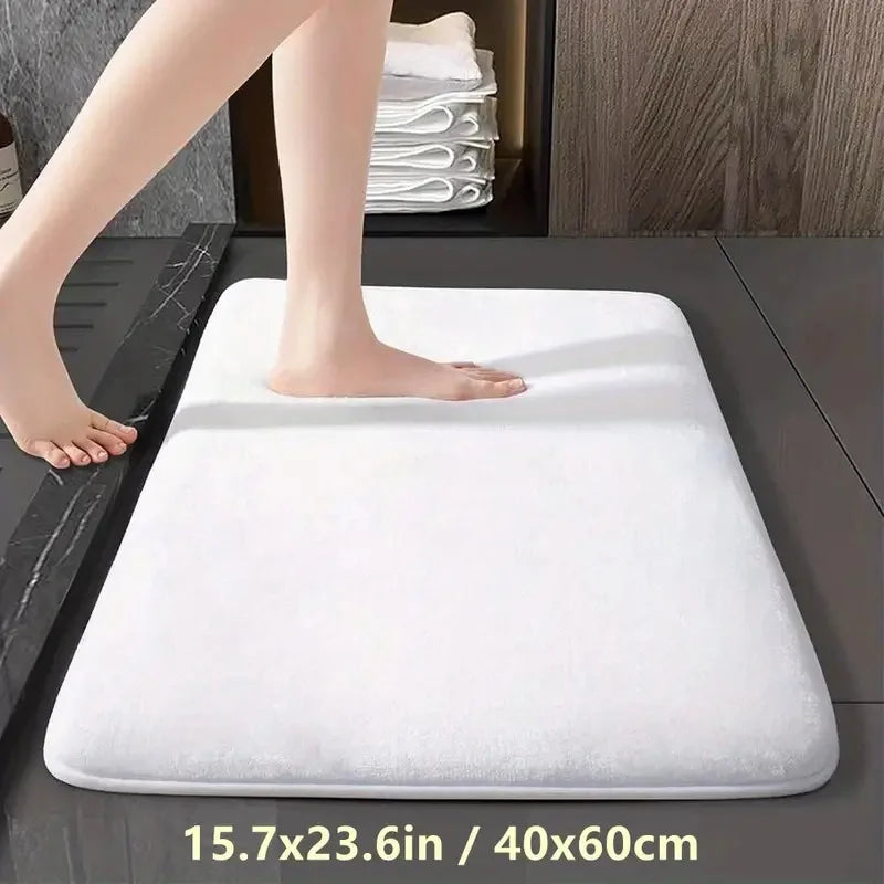 Ultra-Absorbent Non-Slip Bath Mat – Soft Coral Velvet Floor Mat