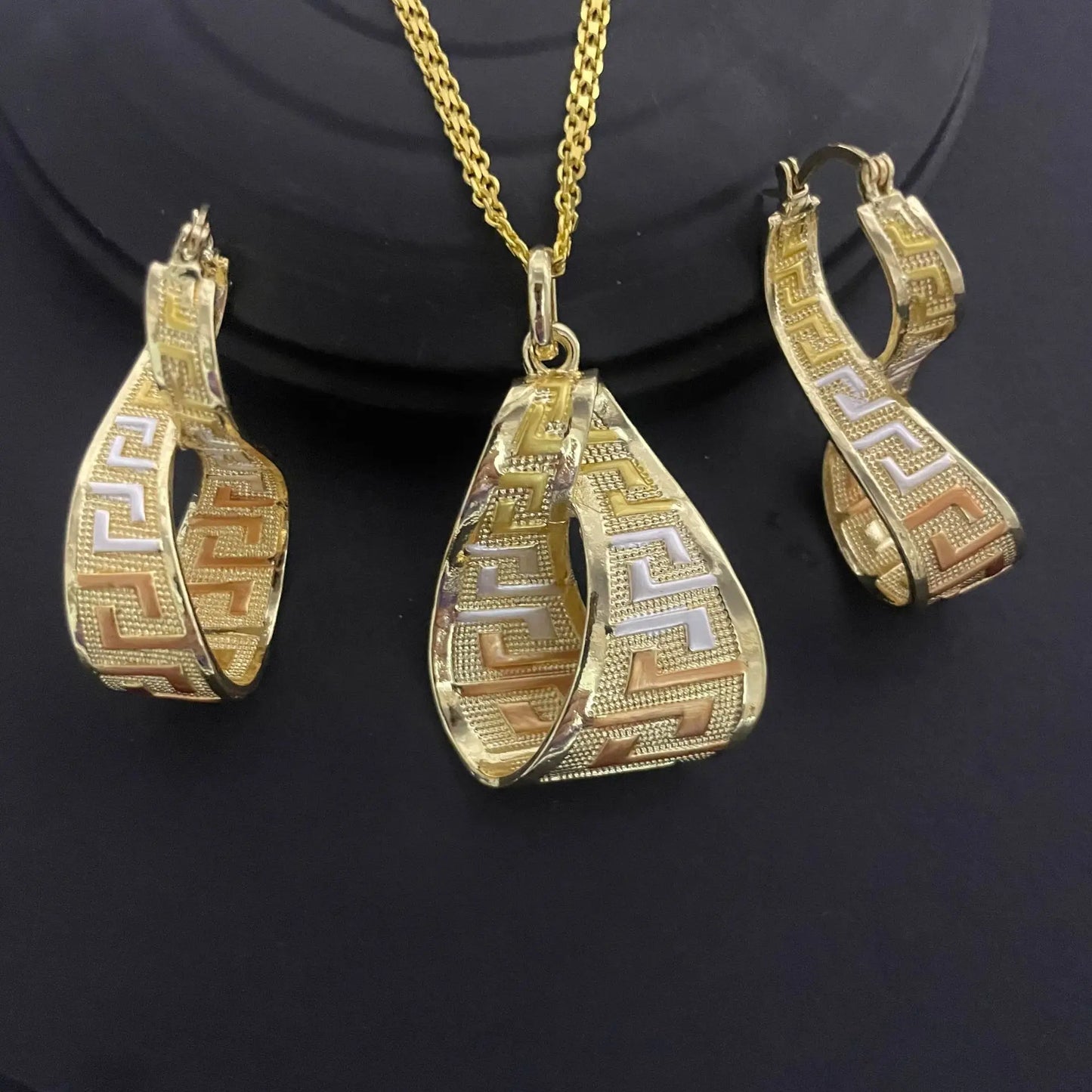 Luxury 18k Gold Plated Jewelry Set