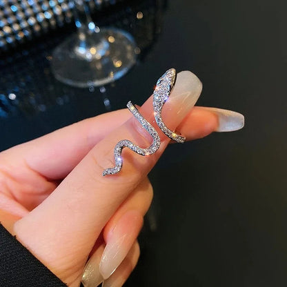 Zircon Snake Wrap Ring – Bold & Fashionable Statement Jewellery