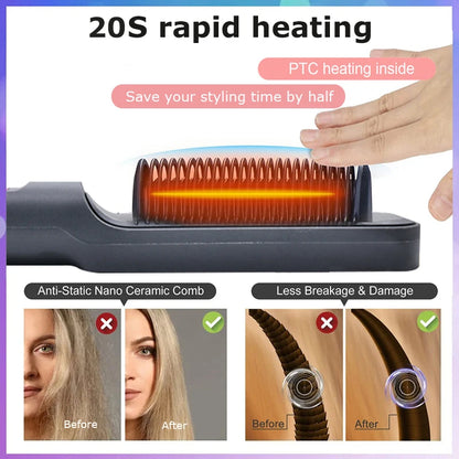 Electric Hot Comb Multifunctional Hair Straightener