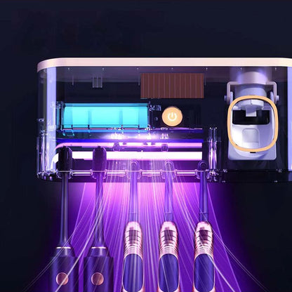 UV Sterilizing Intelligent Toothbrush Holder - Dual Functionality