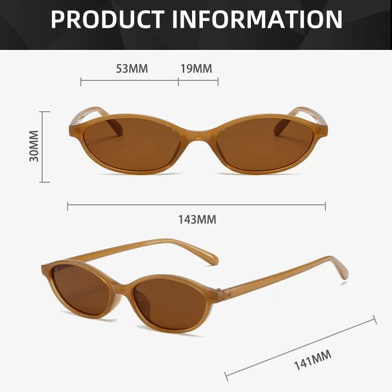 Retro Chic Small Oval Sunglasses – 2024 Trendy Fashion Shades