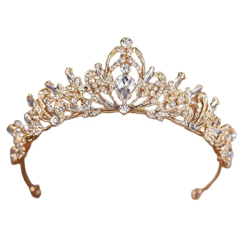 Gold-Color Women's Full Of Classical Temperament Wedding Crown