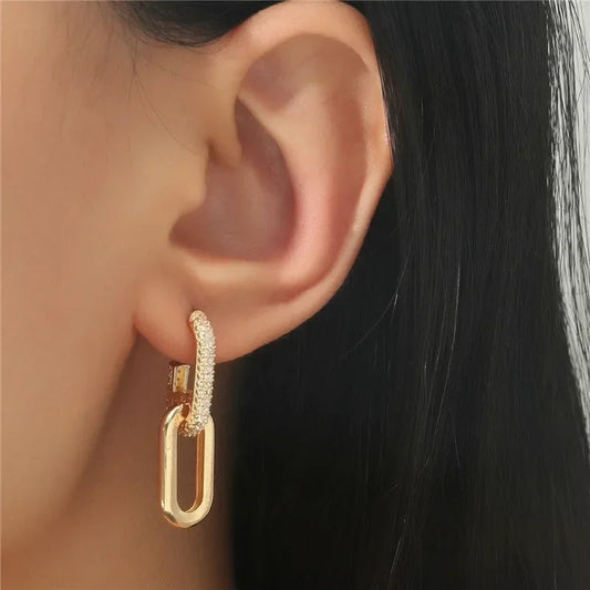 Chic Double Loop Statement Earrings – Perfect for Every Occasion