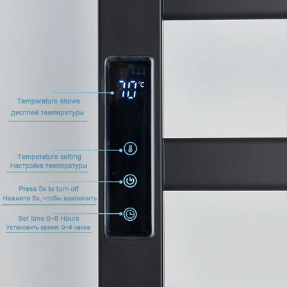 Bathroom Electric Towel Warmer with Digital Display and Timer