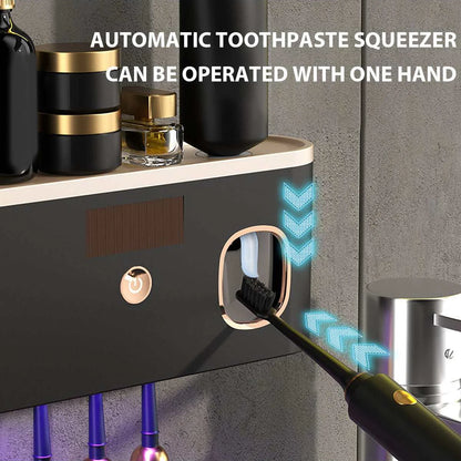 UV Sterilizing Intelligent Toothbrush Holder - Dual Functionality