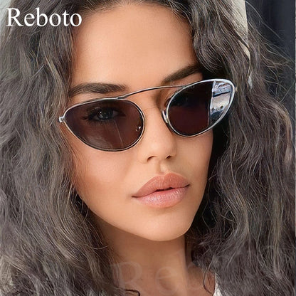 Trendy Cat-Eye Sunglasses – Chic Small Oval Frame & UV Protection