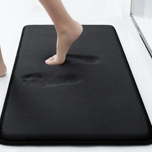 Ultra-Absorbent Non-Slip Bath Mat – Soft Coral Velvet Floor Mat