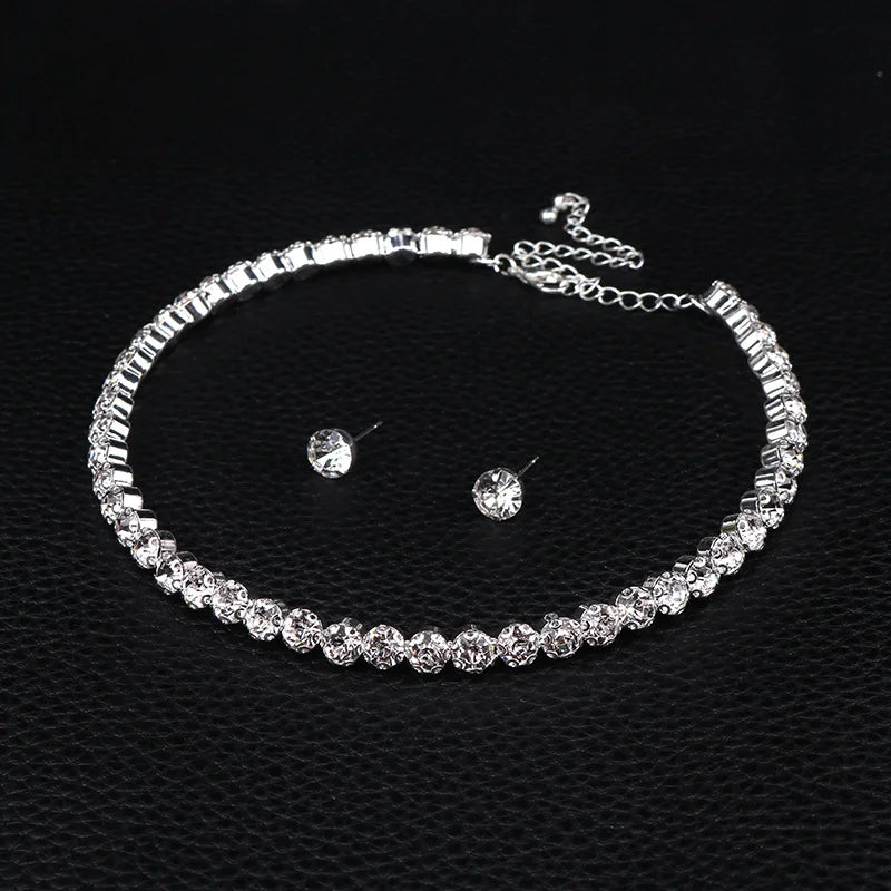 Luxury Round Crystal Jewelry Set