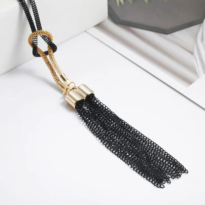 Fashion Pendant Necklace Tassel Long Winter Sweater Chain Necklace