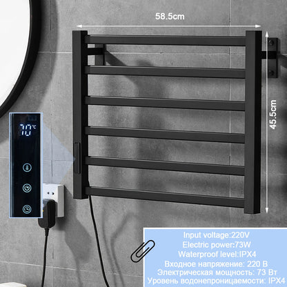 Bathroom Electric Towel Warmer with Digital Display and Timer