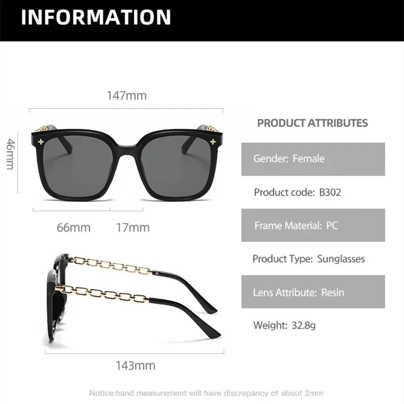 Vintage Big Frame Black Mirror Sunglasses