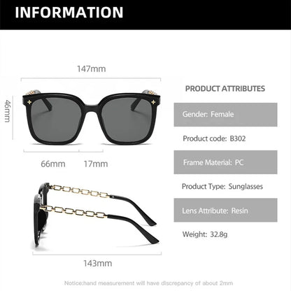 Vintage Big Frame Black Mirror Sunglasses
