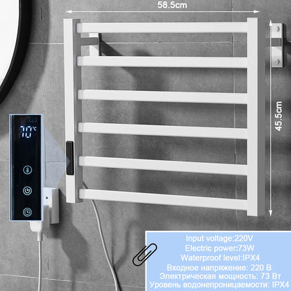 Bathroom Electric Towel Warmer with Digital Display and Timer