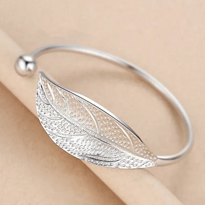 925 Sterling Silver Peacock Open Bracelet – Luxury Designer Jewellery