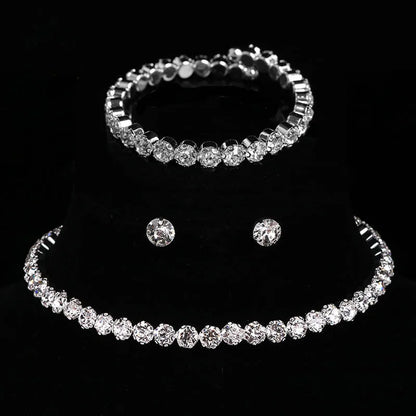 Luxury Round Crystal Jewelry Set