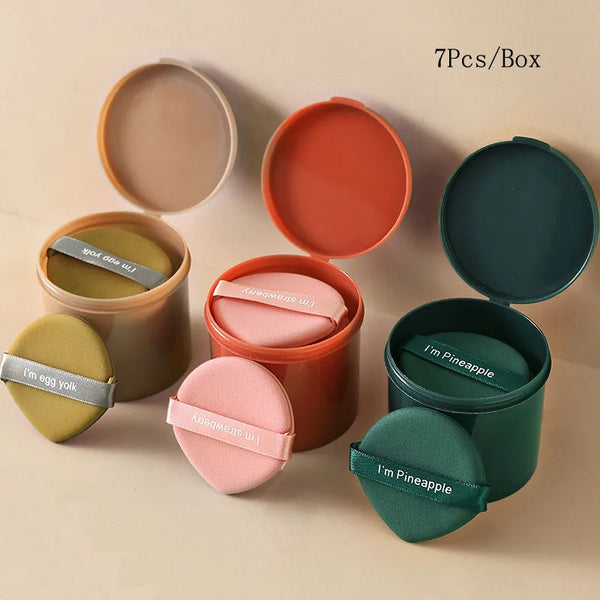 7-Piece Strawberry Makeup Sponge Set – Soft & Dual-Sided Beauty Puffs
