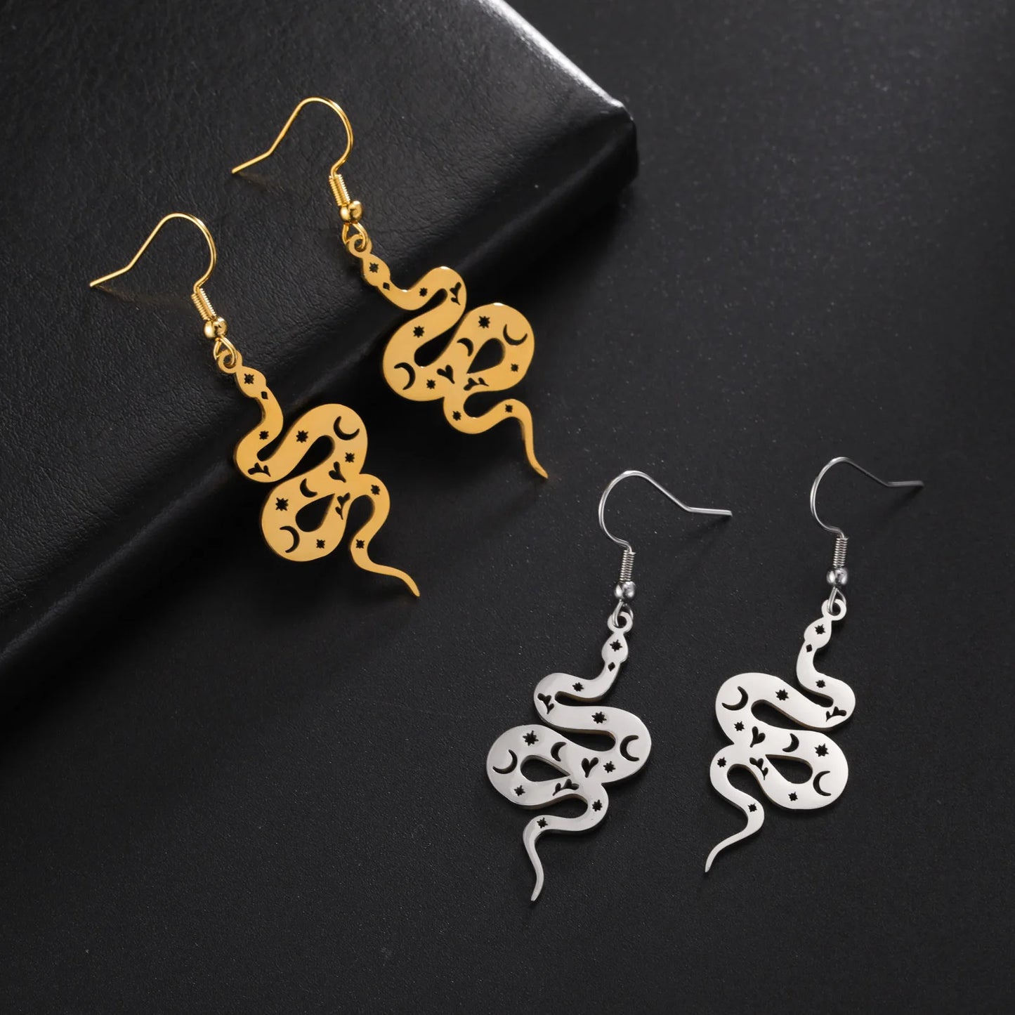 Punk Snake Shape Dangle Earrings – Edgy & Retro-Inspired Jewelry